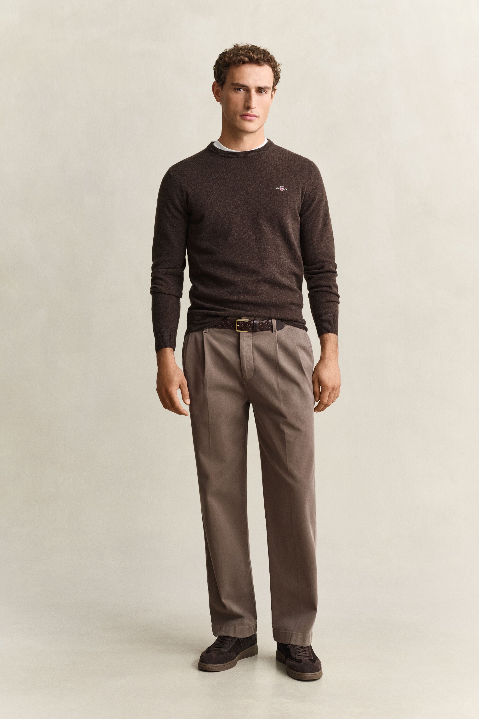 Pantalones chinos de algodón perchado