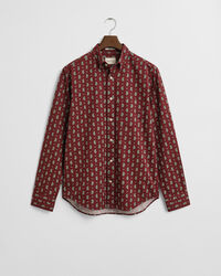Camisa Regular Fit de sarga con estampado de cachemir