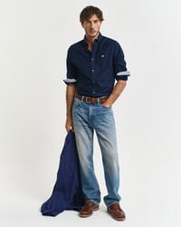 Camisa Oxford Slim Fit elástica