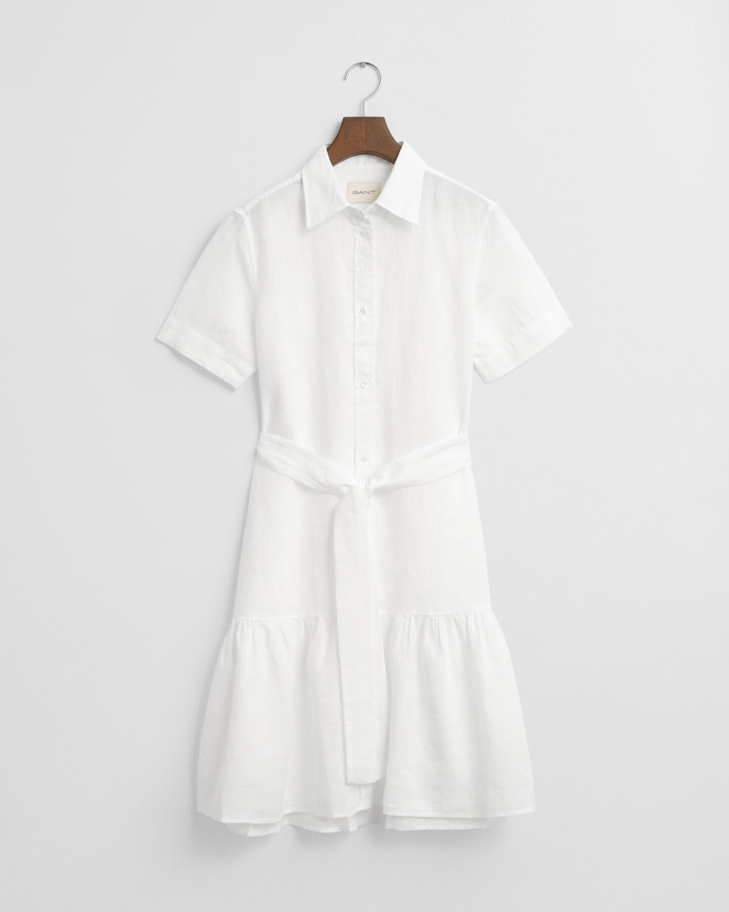 Vestido camisero de lino