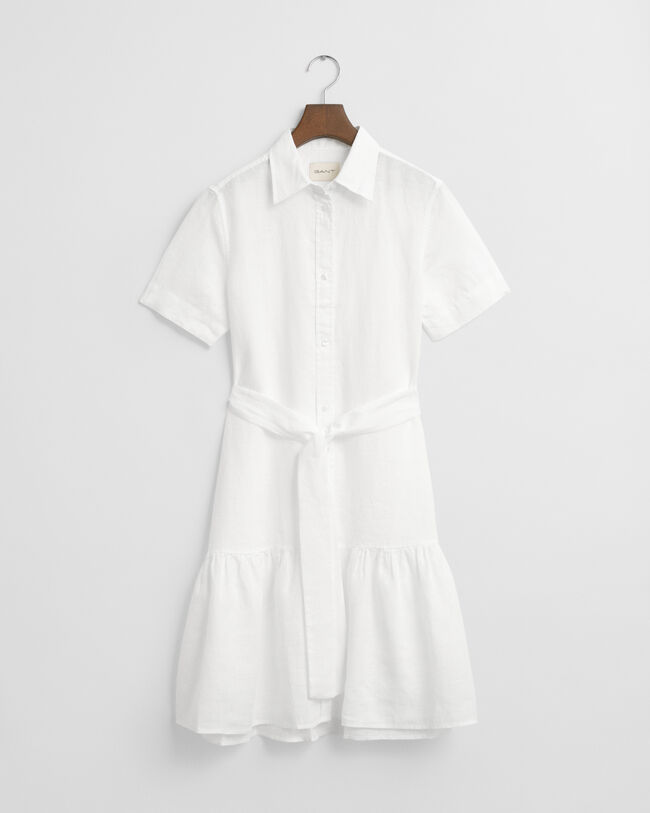 Vestido camisero de lino