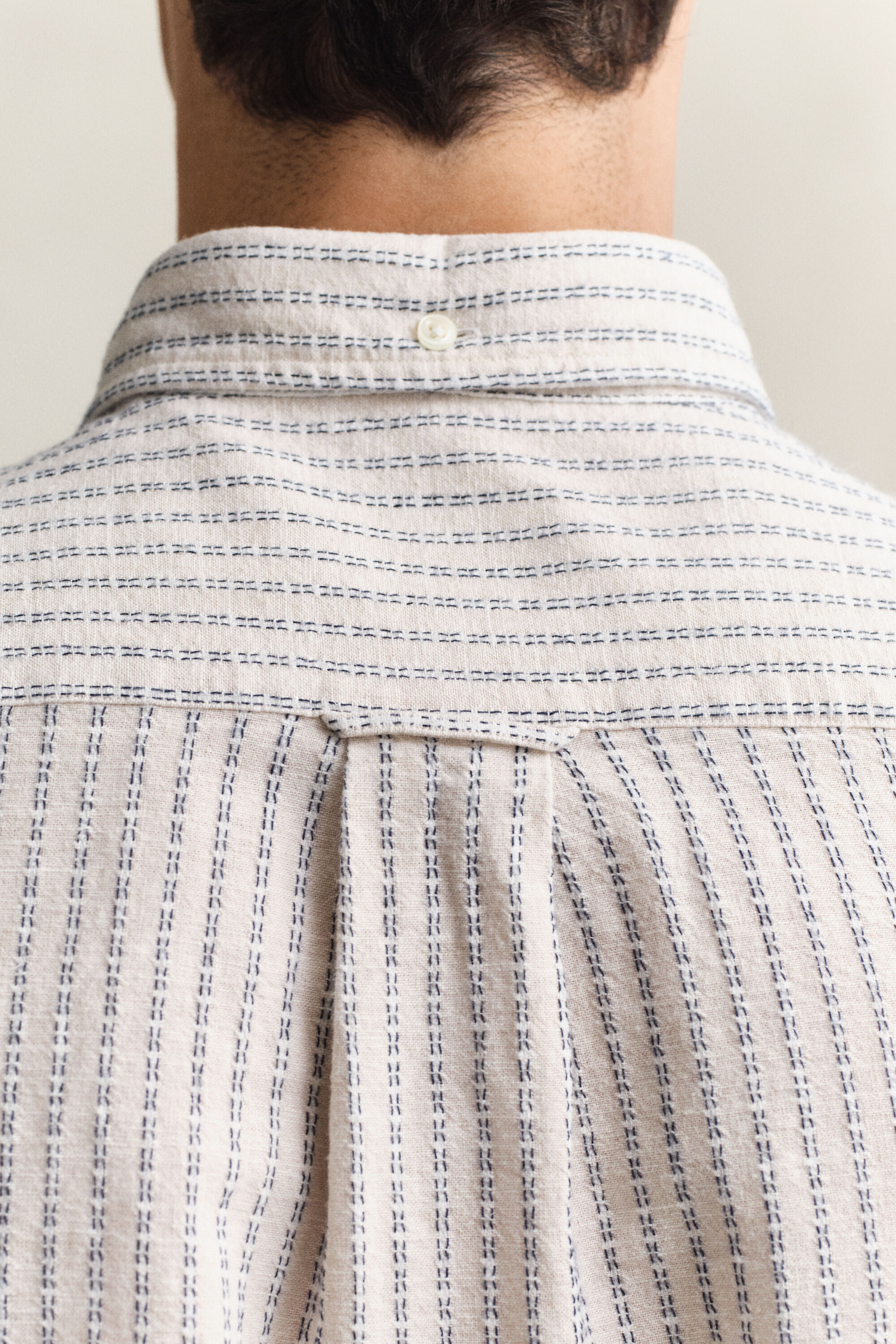 Camisa de mezcla de lino a rayas