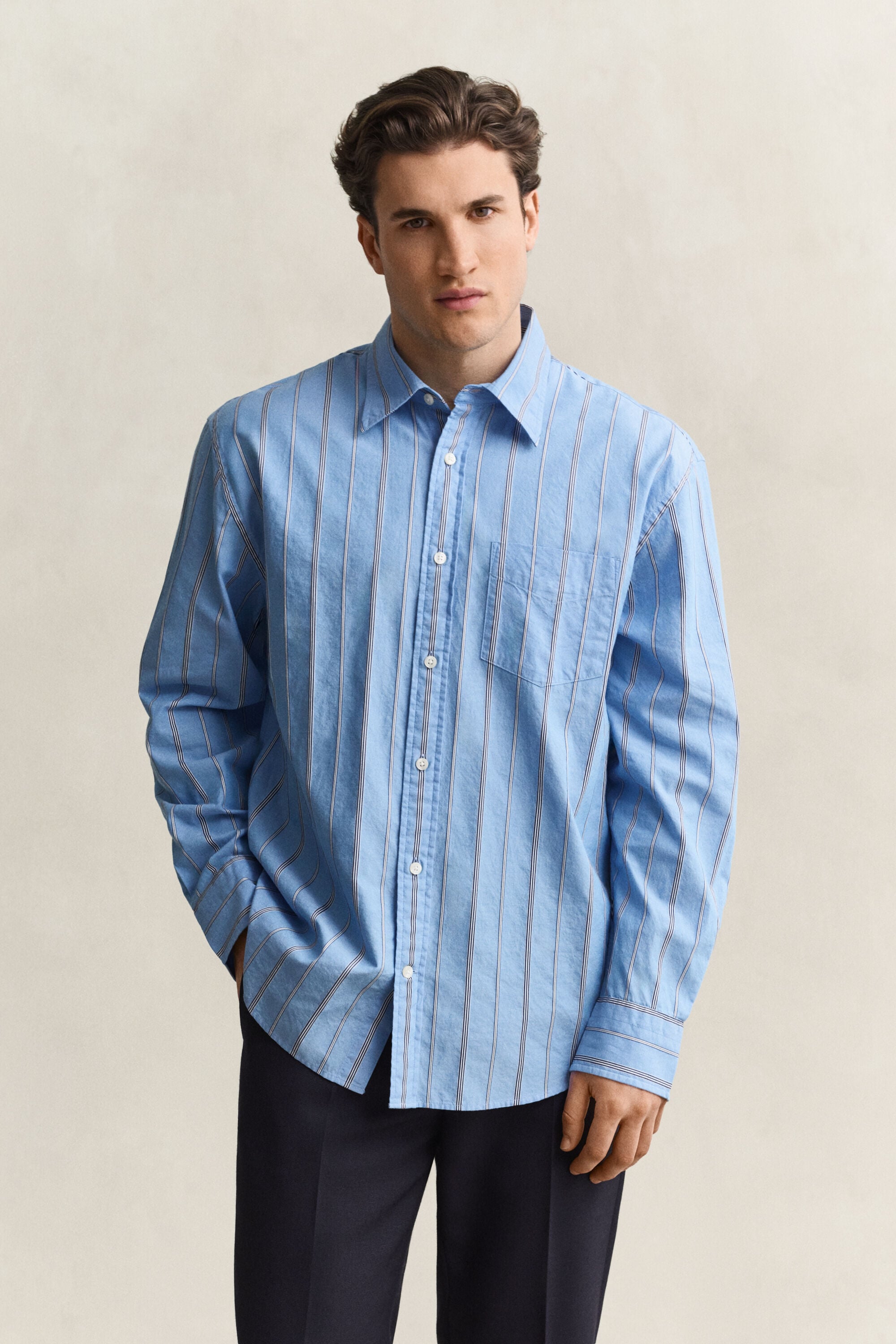 Camisa Relaxed Fit Dobby Stripe