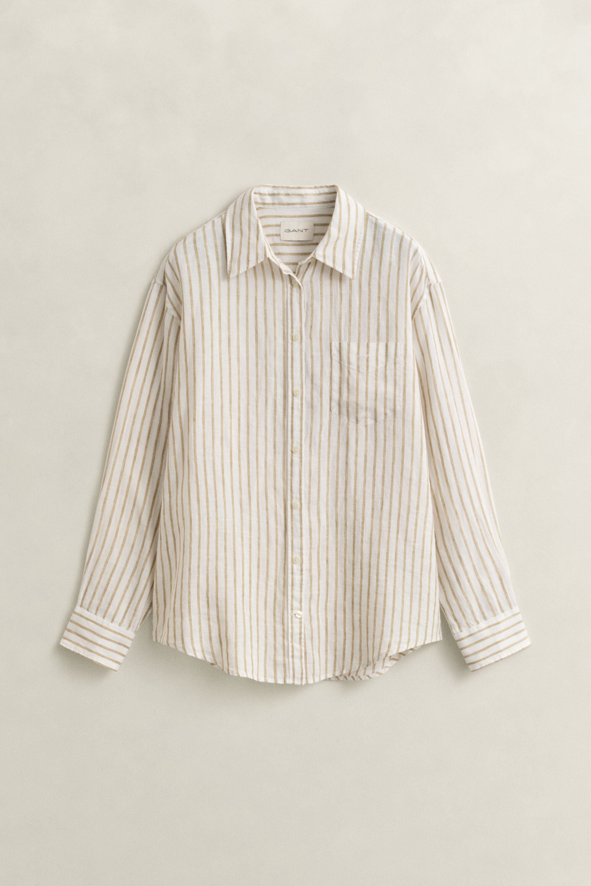 Camisa Relaxed Fit de lino a rayas