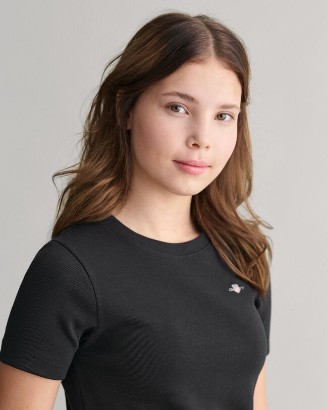 Camiseta acanalada Shield Teen Girls