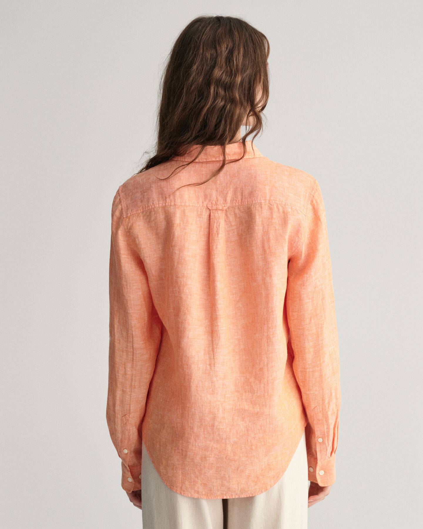 Camisa Regular Fit de cambray de lino