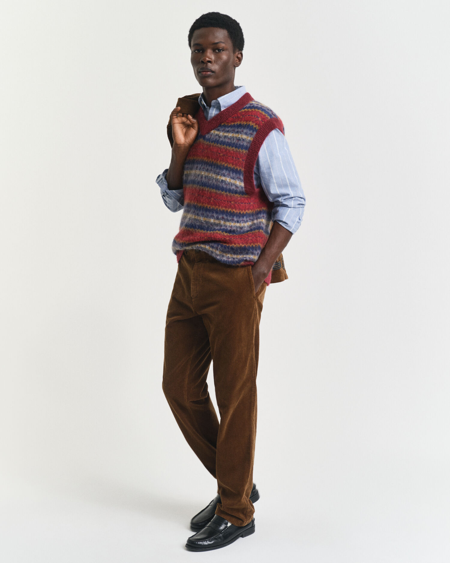 Chaleco perchado con diseño Fair Isle