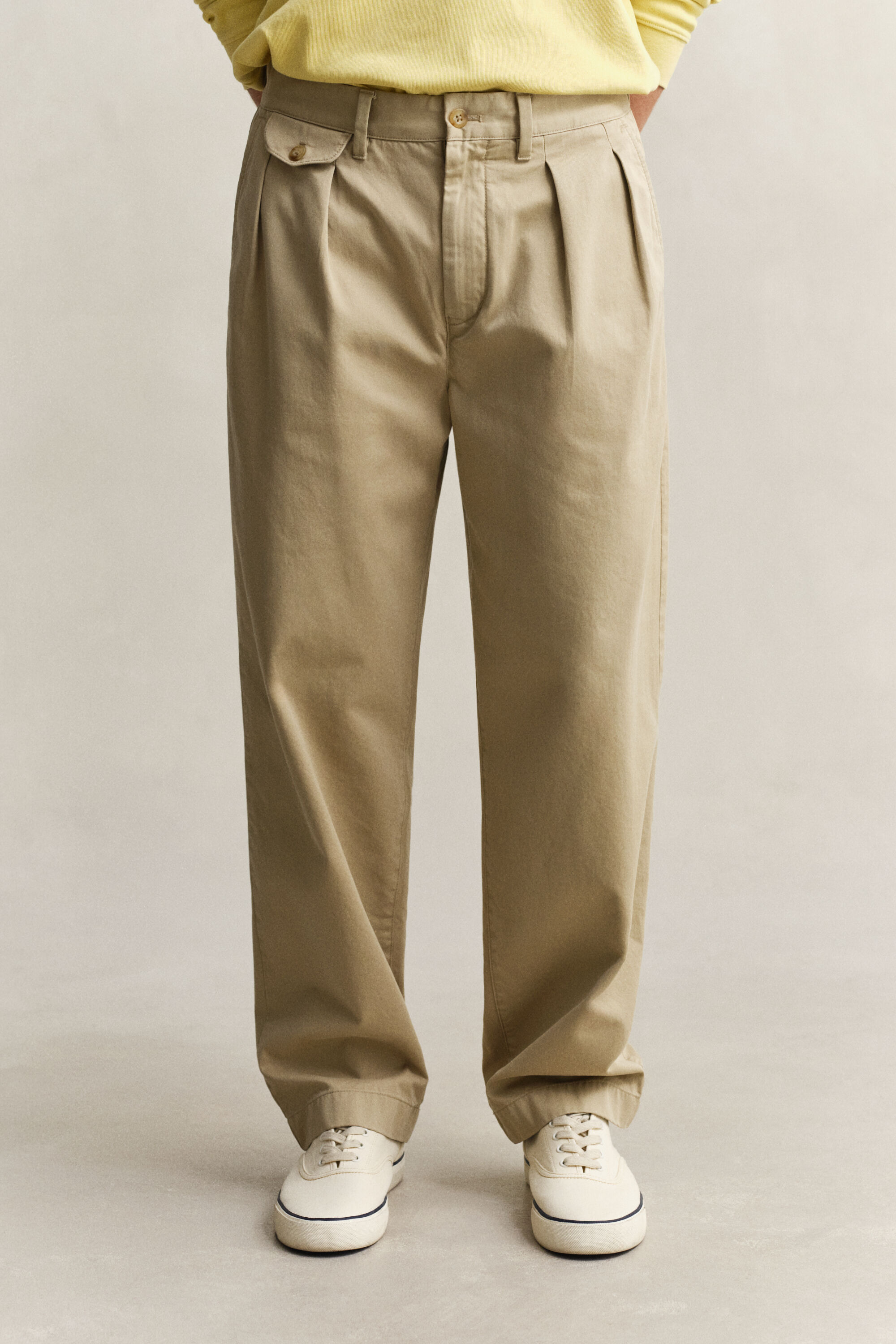 Pantalones chinos Relaxed Fit de sarga de algodón