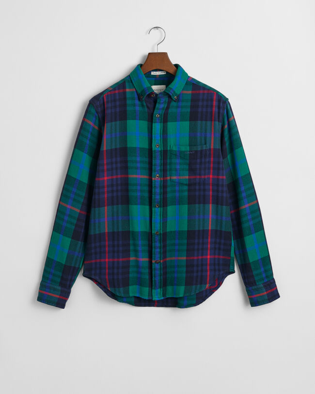 Camisa Regular Fit de sarga a cuadros