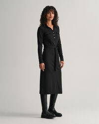 Vestido tipo polo de punto Slim Fit