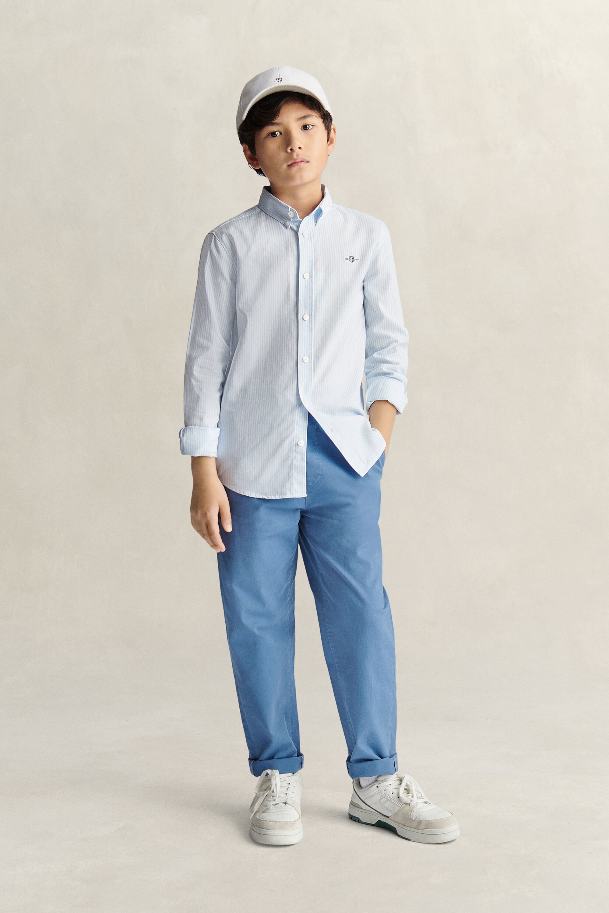 Camisa Oxford con raya Teen Boys