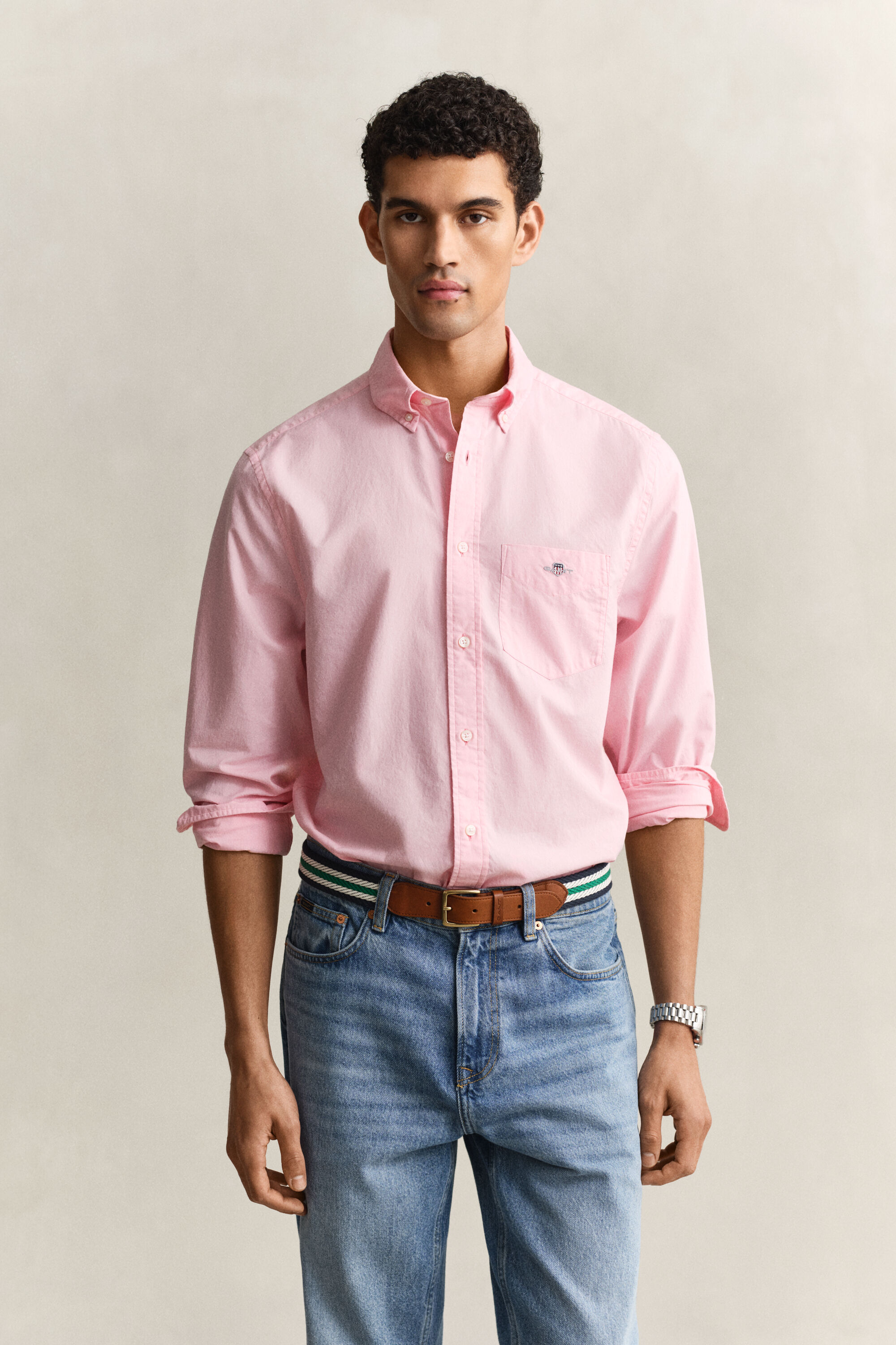 Camisa Regular Fit clásica de popelina