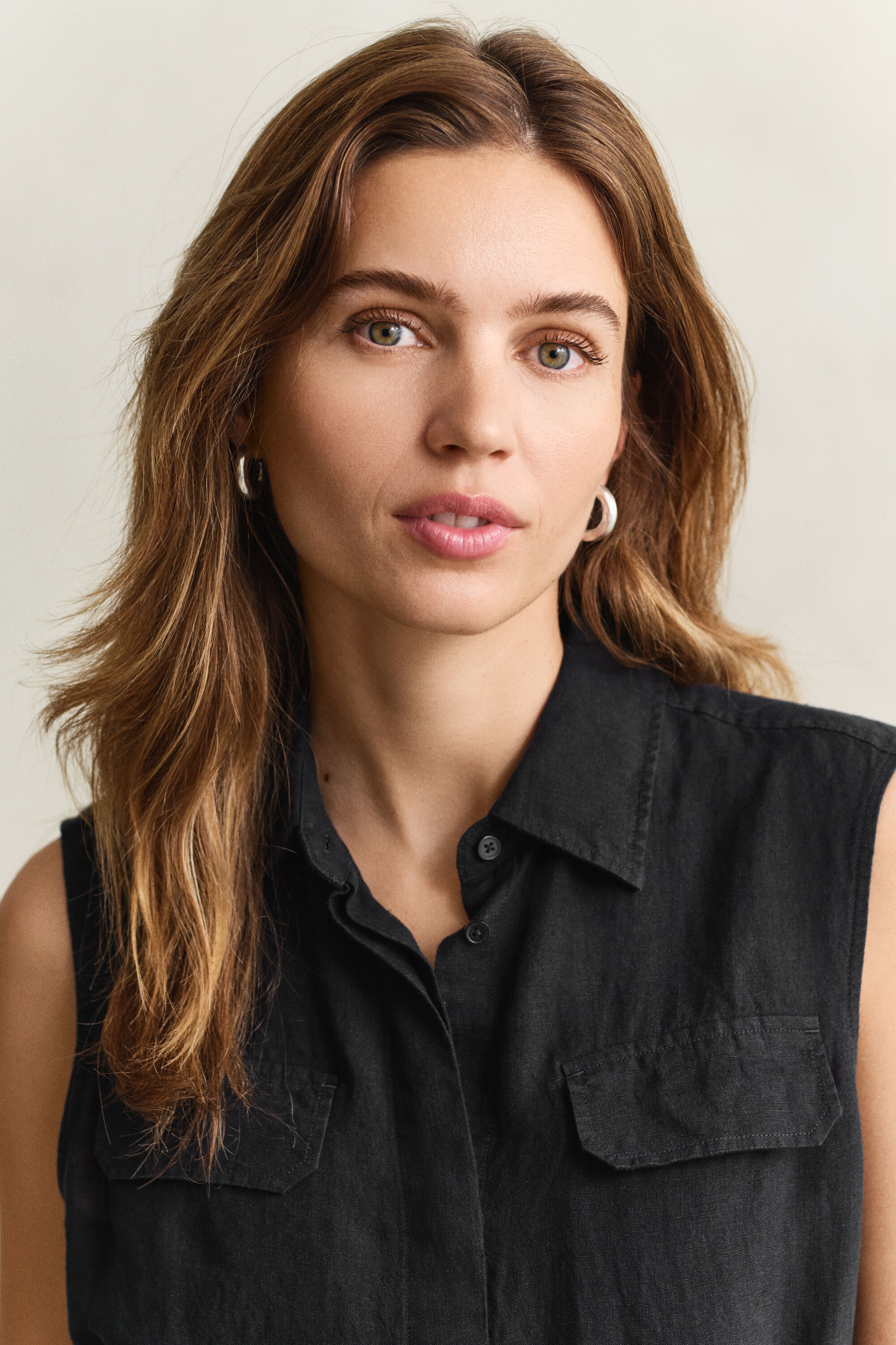 Vestido de lino sin mangas