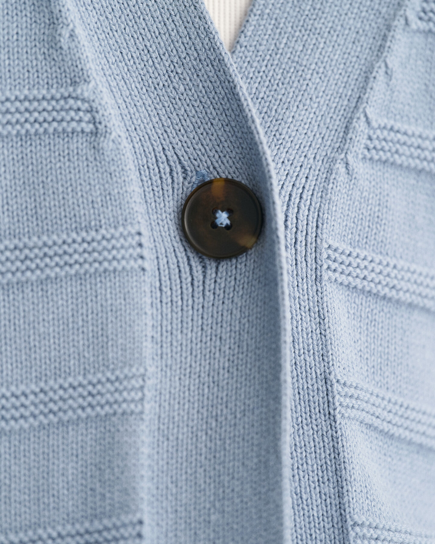 Cárdigan de algodón a rayas Tonal