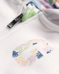 Sudadera con capucha y cremallera Tropical Print Baby Girl