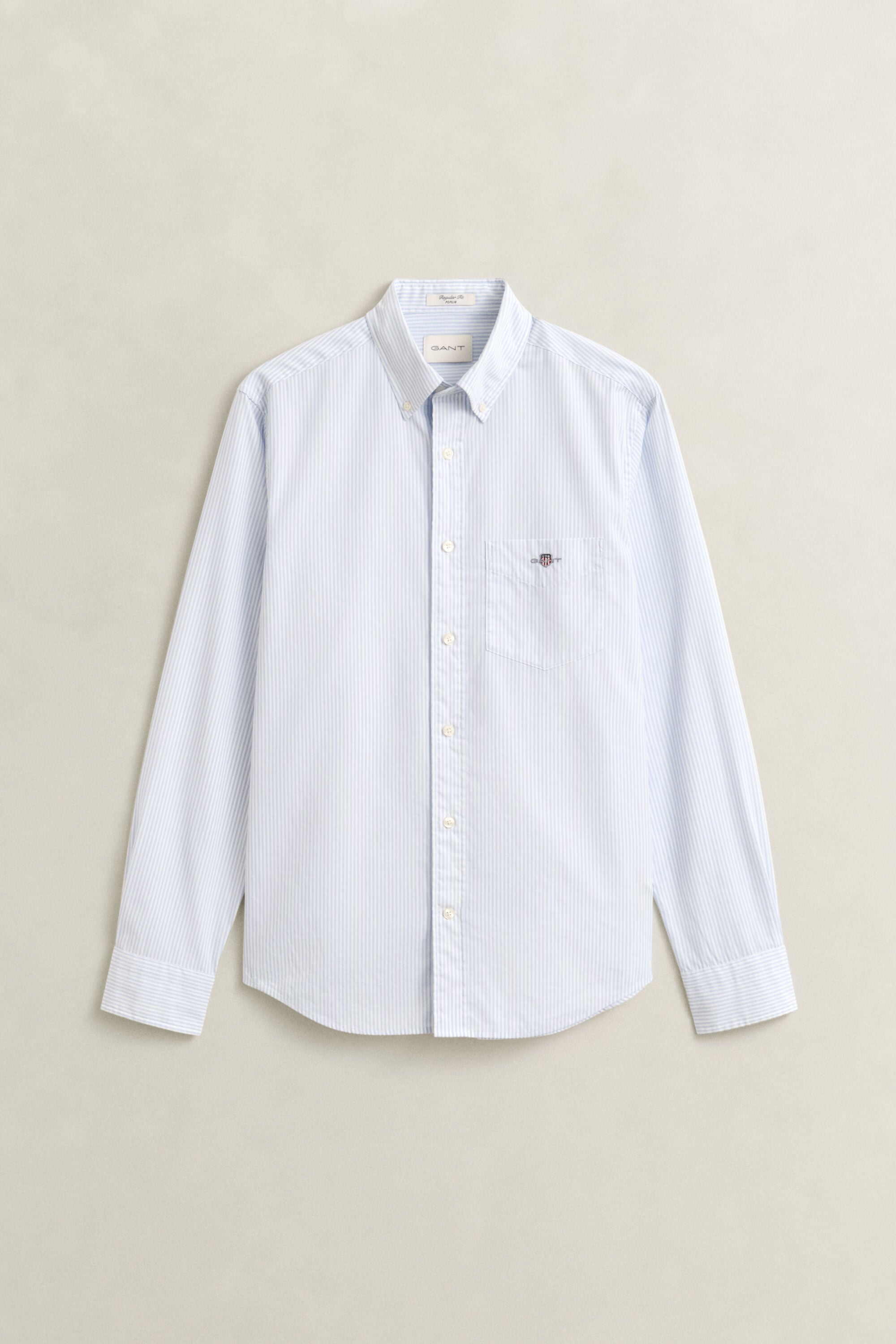 Camisa clásica de popelina de rayas finas