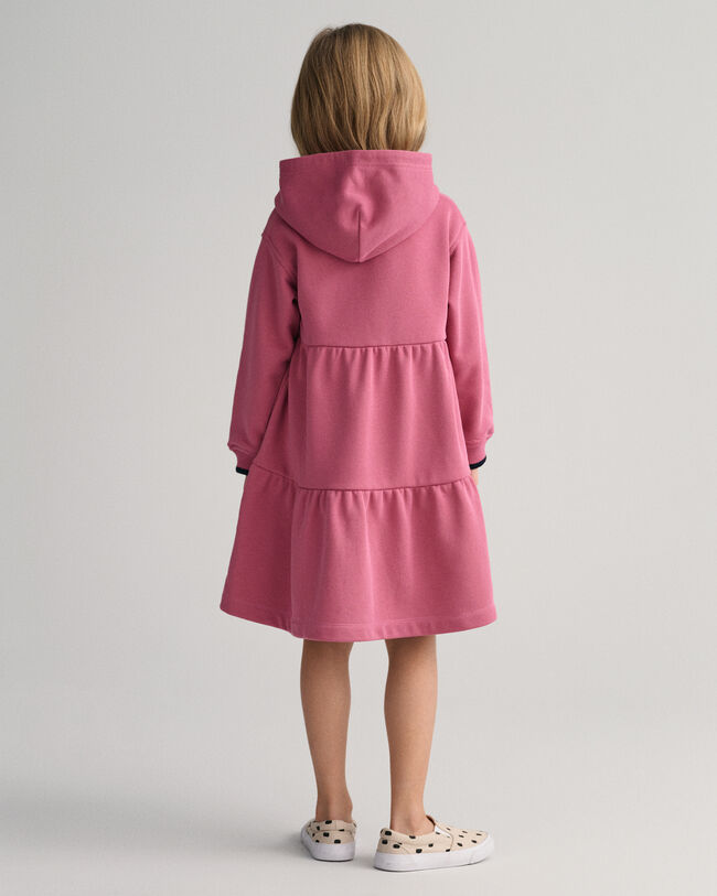 Vestido estilo sudadera con capucha escalonado GANT USA Girls
