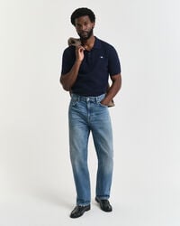 Polo de algodón Textured