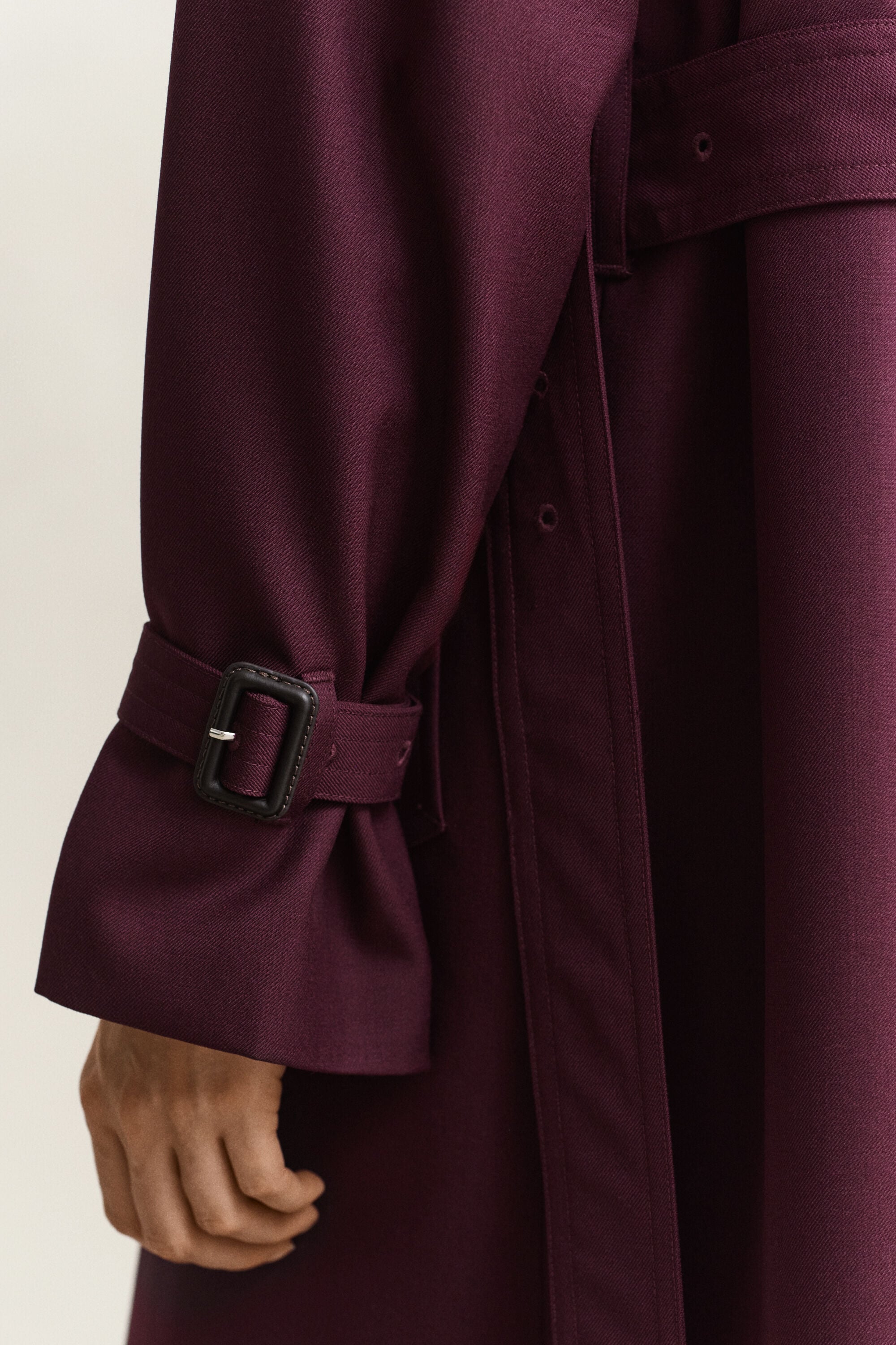 Gabardina en mezcla de lana