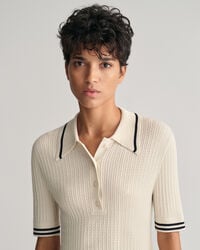 Jersey tipo polo de punto de ochos mini