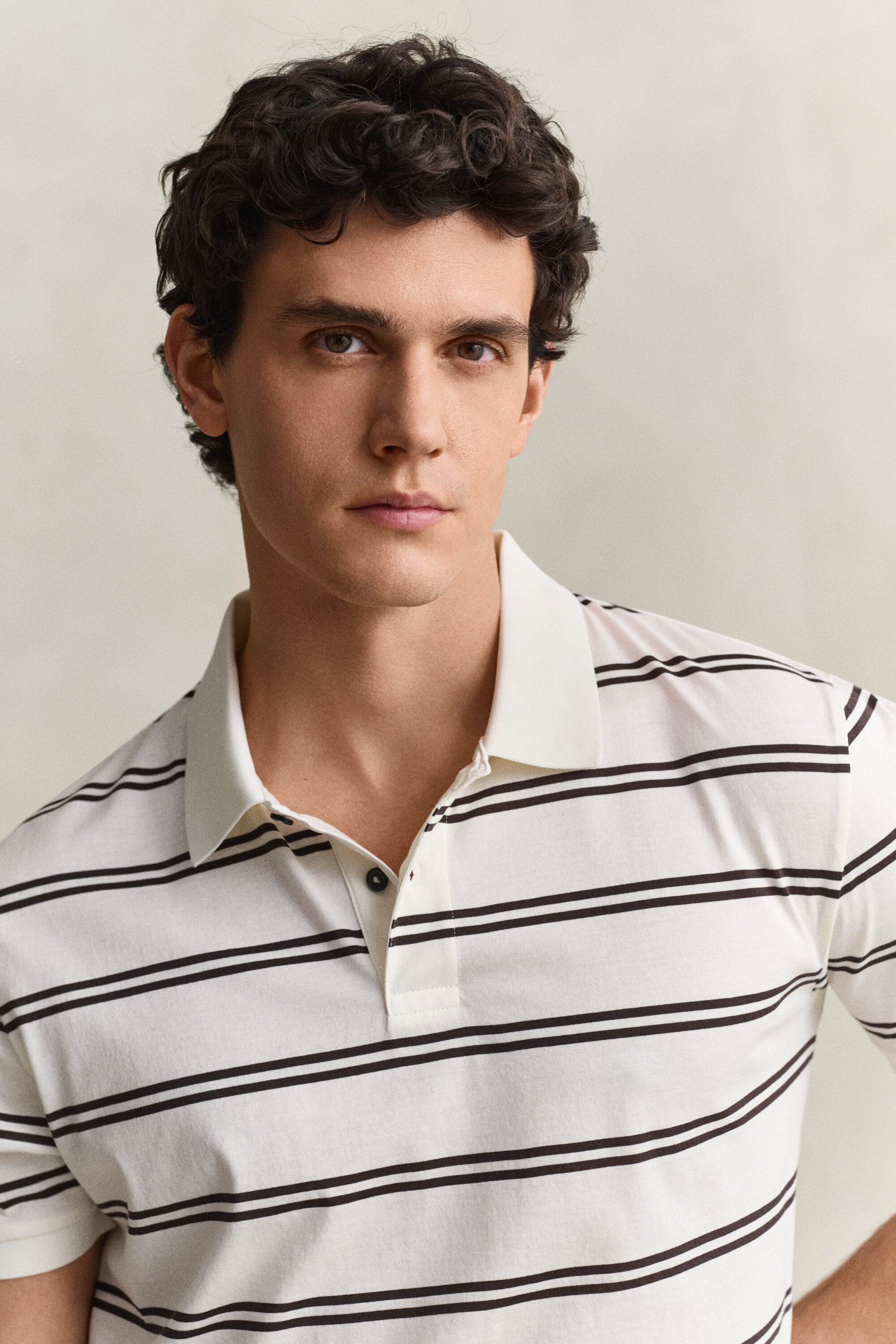 Polo de algodón pima a rayas
