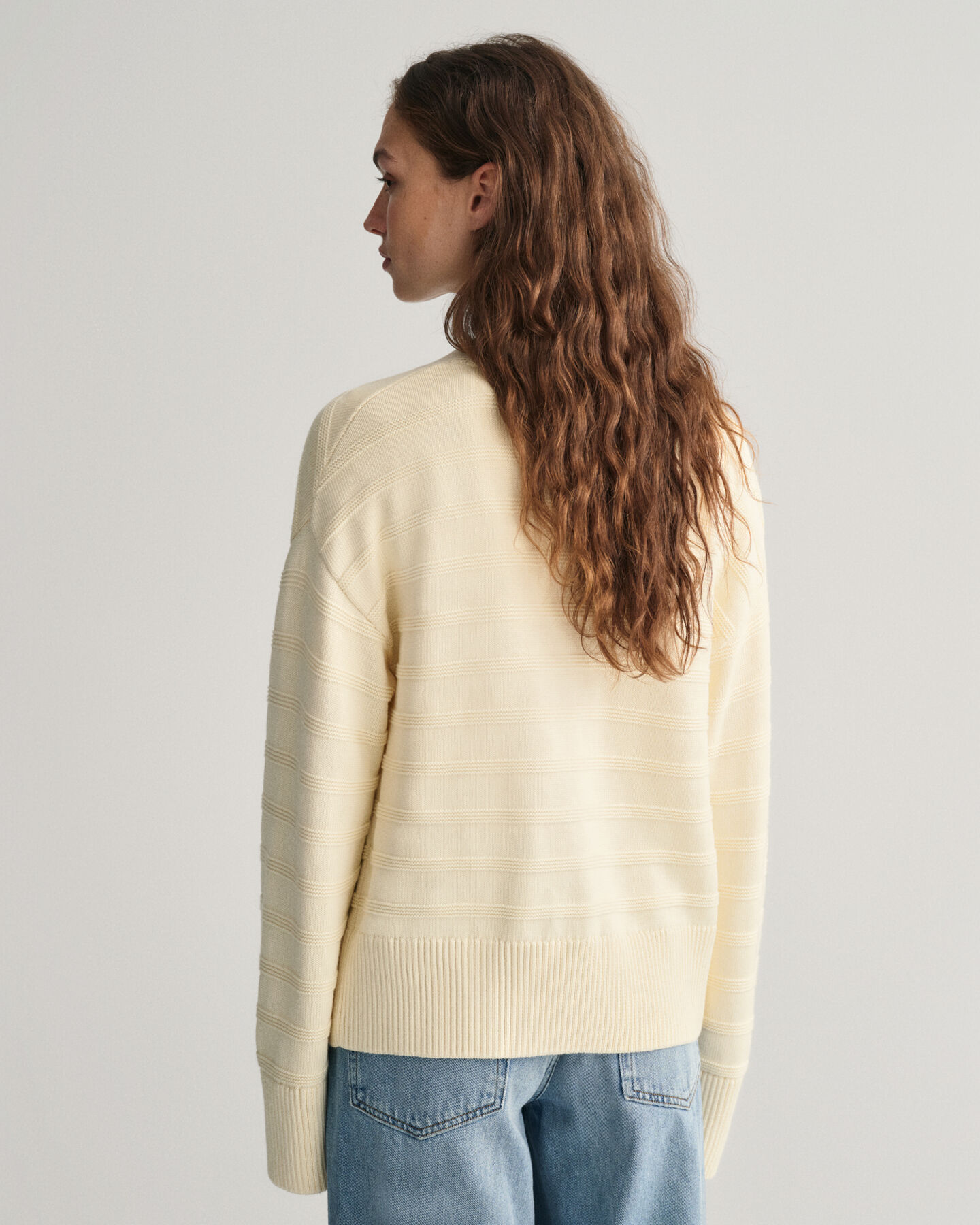 Cárdigan de algodón a rayas Tonal