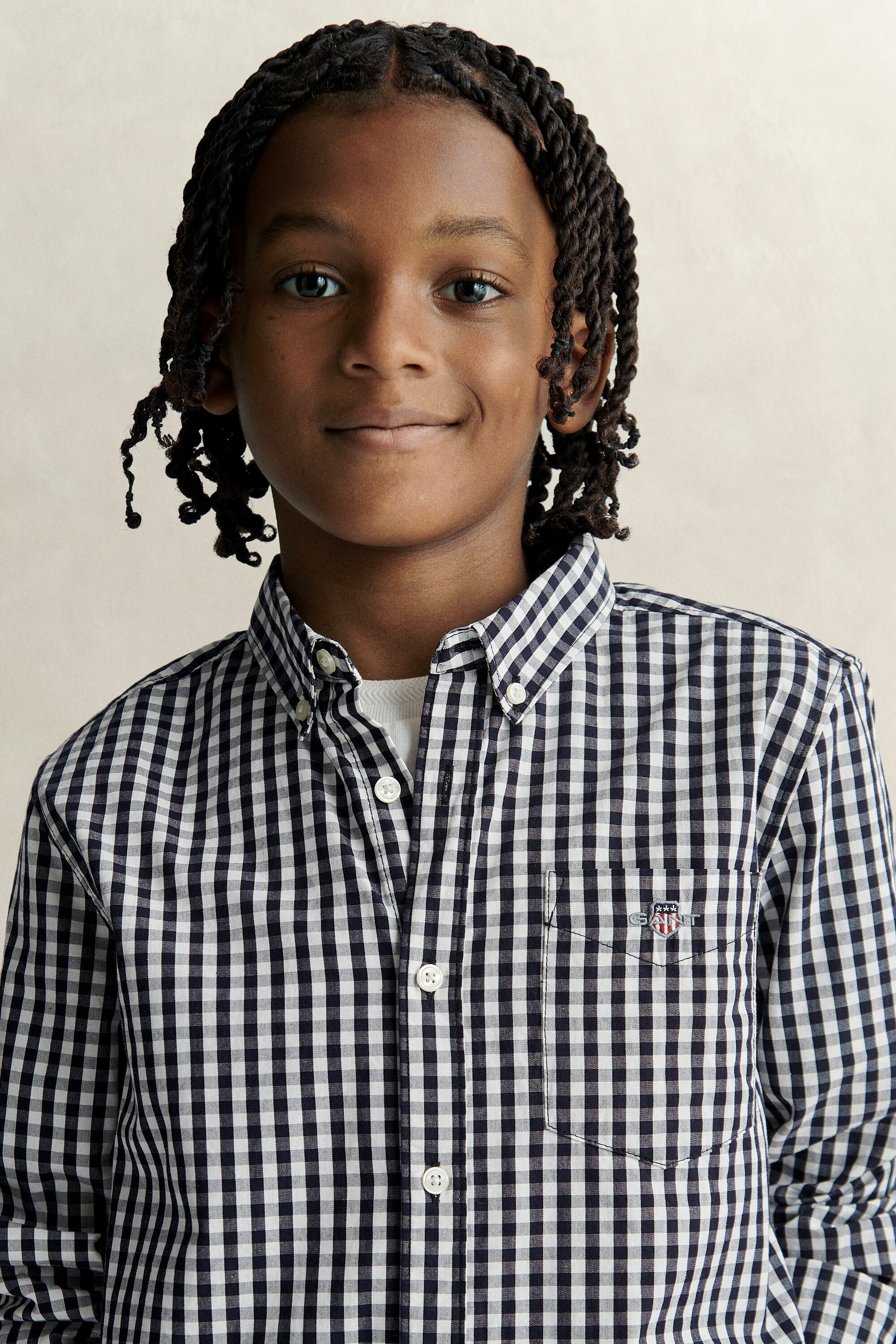 Camisa de popelina de cuadros Vichy Teen Boys