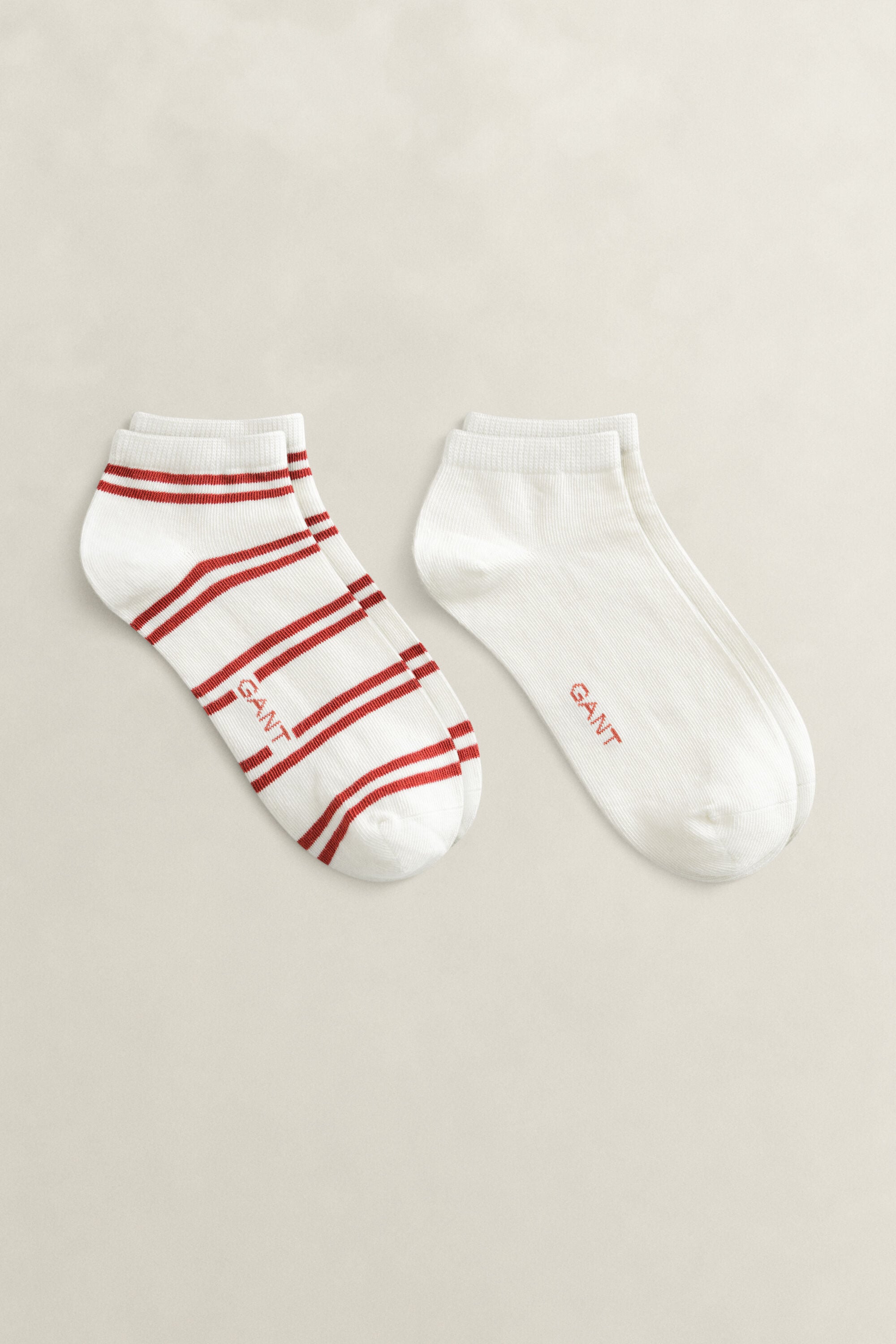 Paquete de dos pares de calcetines tobilleros a rayas