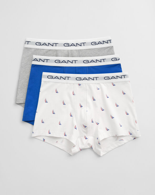 Paquete de tres bóxers con estampado Boat