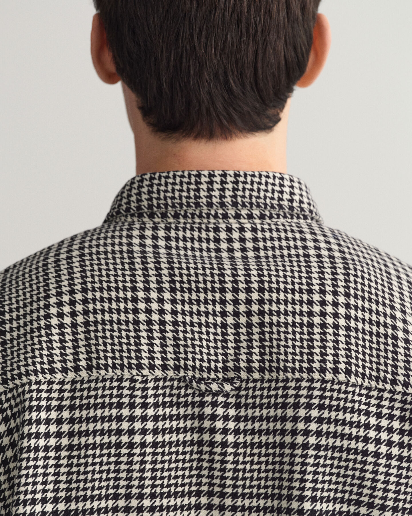 Camisa extragrande de algodón Houndstooth