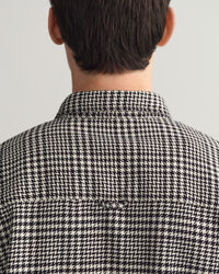 Camisa extragrande de algodón Houndstooth