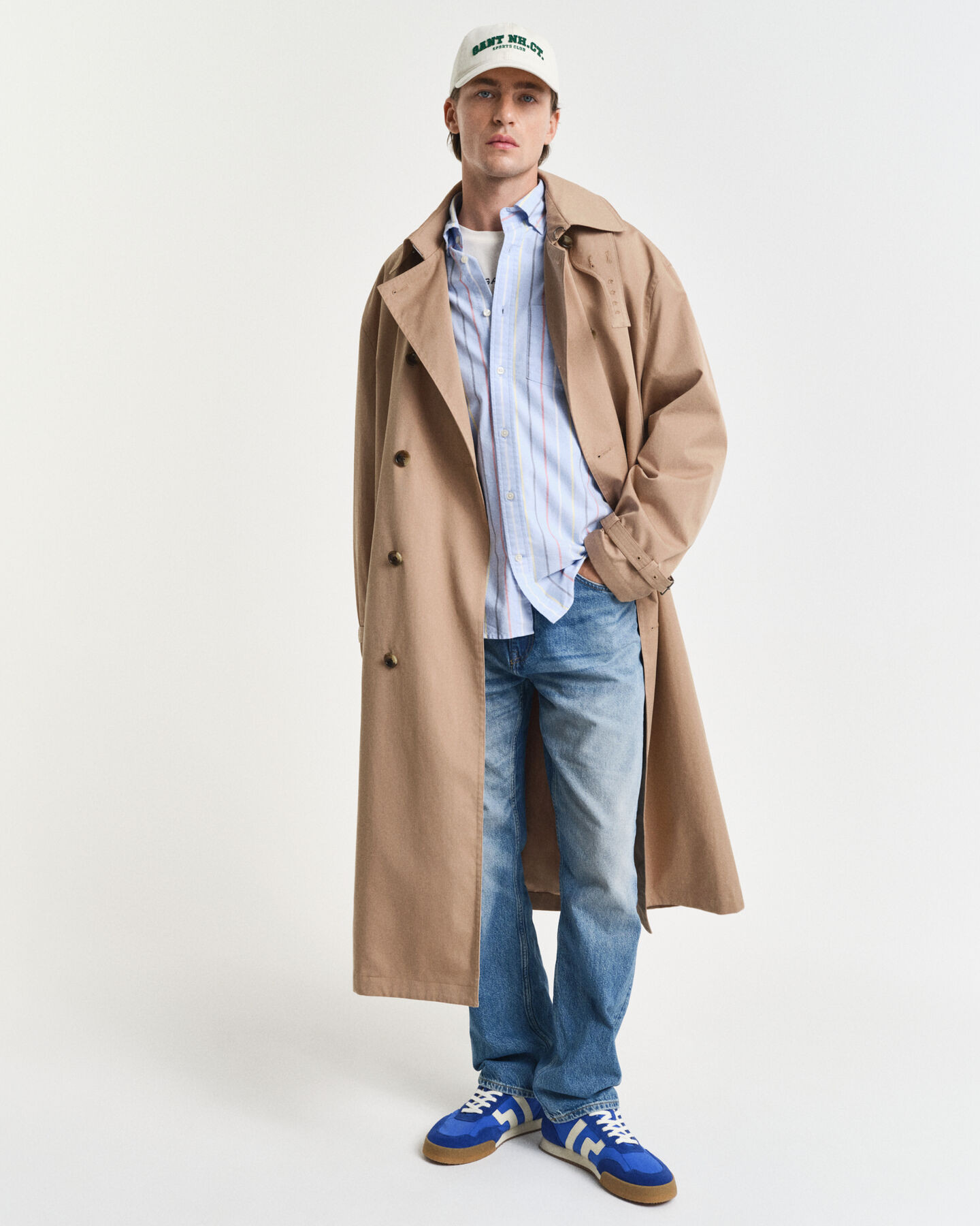 Camisa Oxford Regular Fit cl&aacute;sica con rayas multicolor