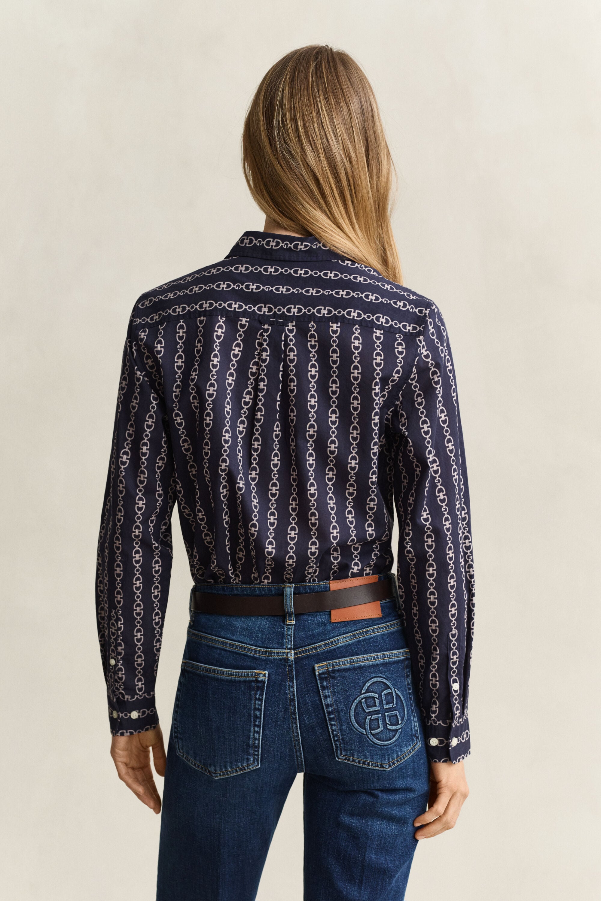 Camisa de gasa de algodón con estampado