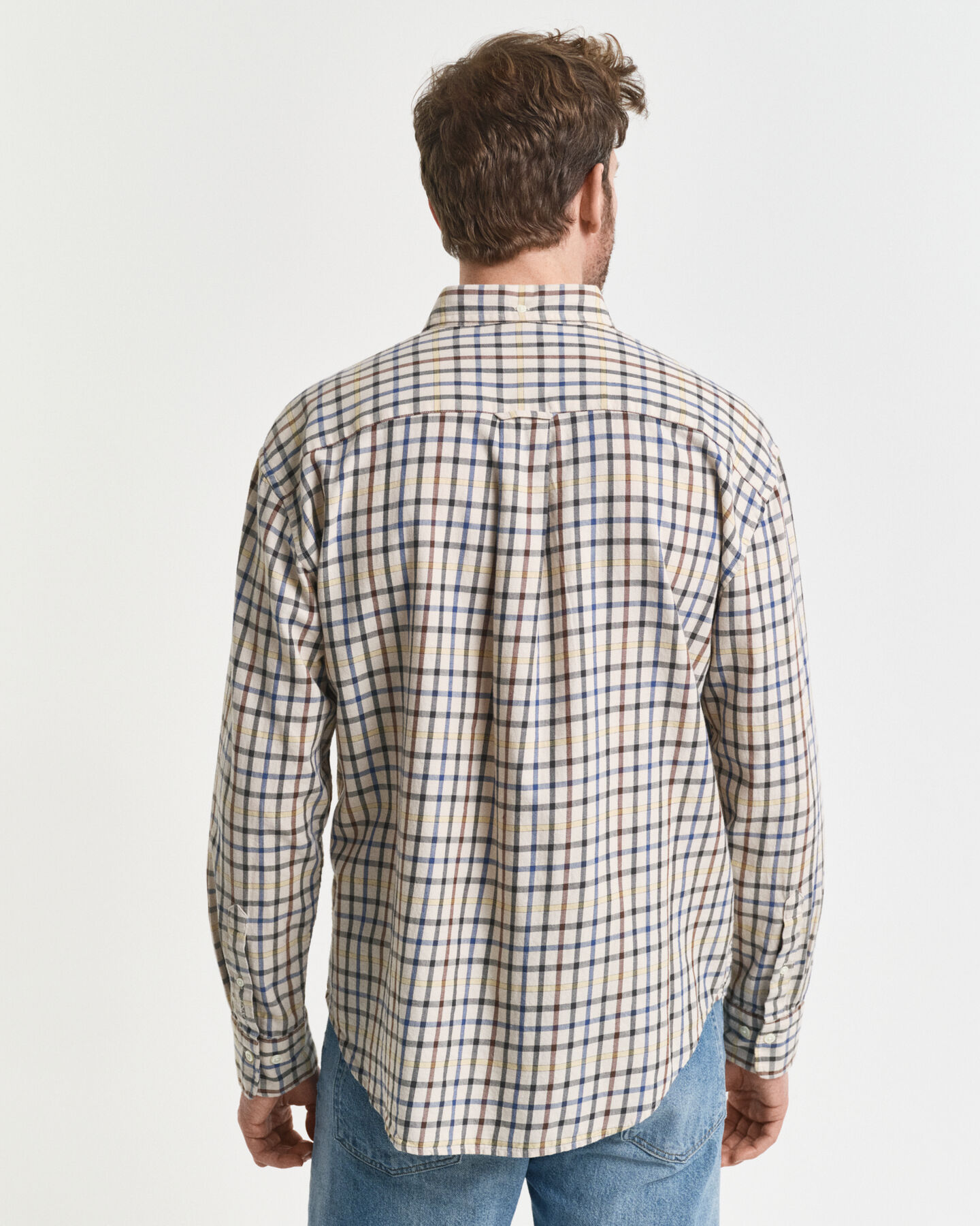 Camisa Relaxed Fit de sarga a cuadros