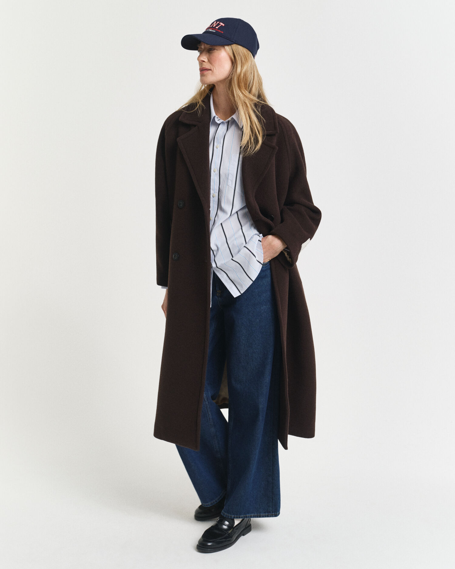 Camisa de popelina clásica de rayas Relaxed Fit