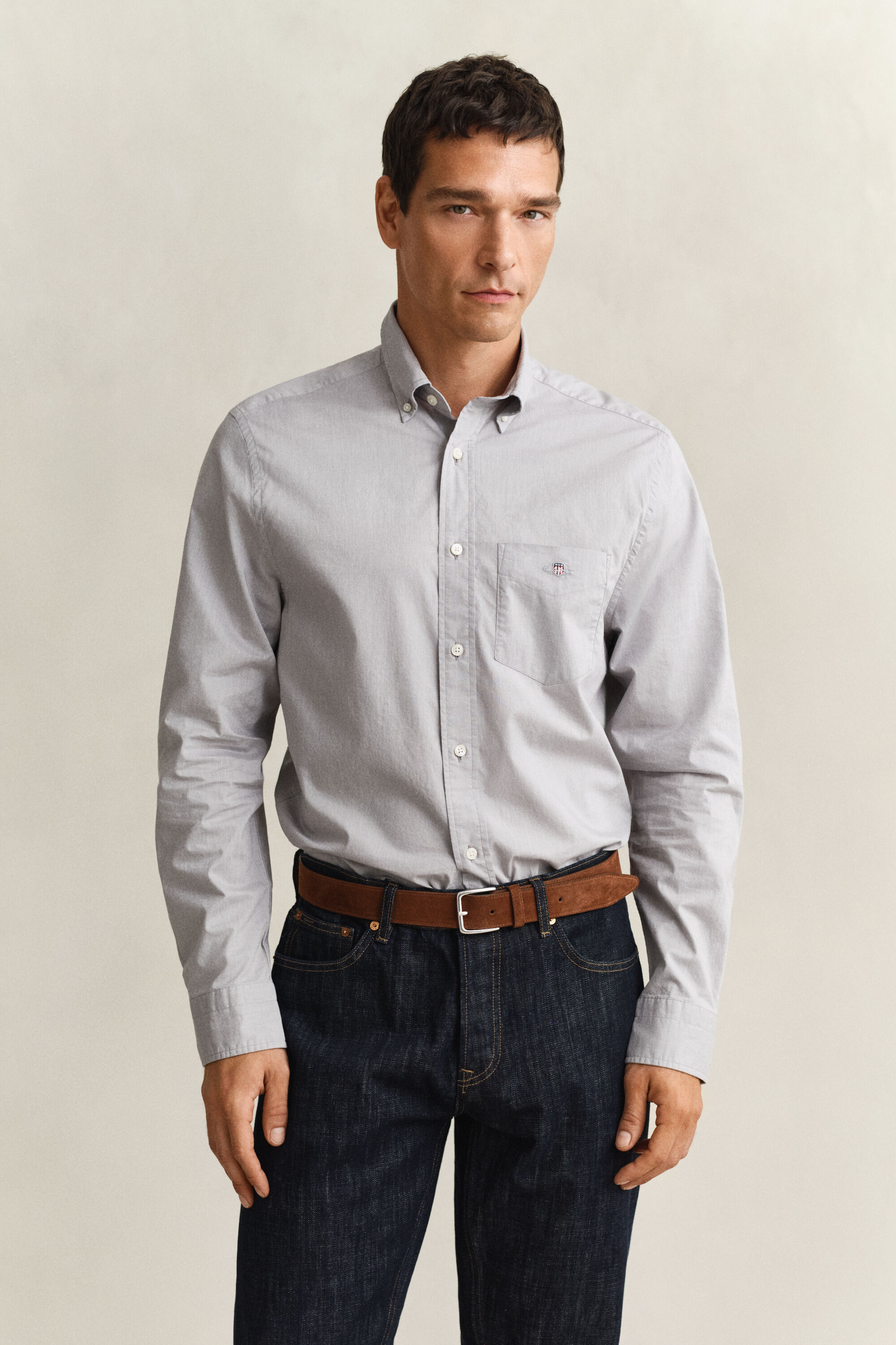 Camisa Regular Fit clásica de popelina