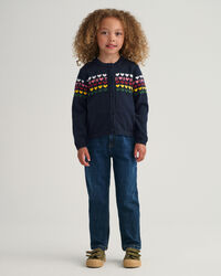 Cárdigan de punto con estampado de corazones Girls