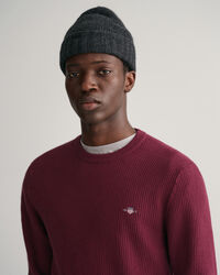 Jersey de cuello redondo y microalgod&oacute;n con textura