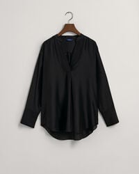 Blusa Relaxed Fit con cuello recto