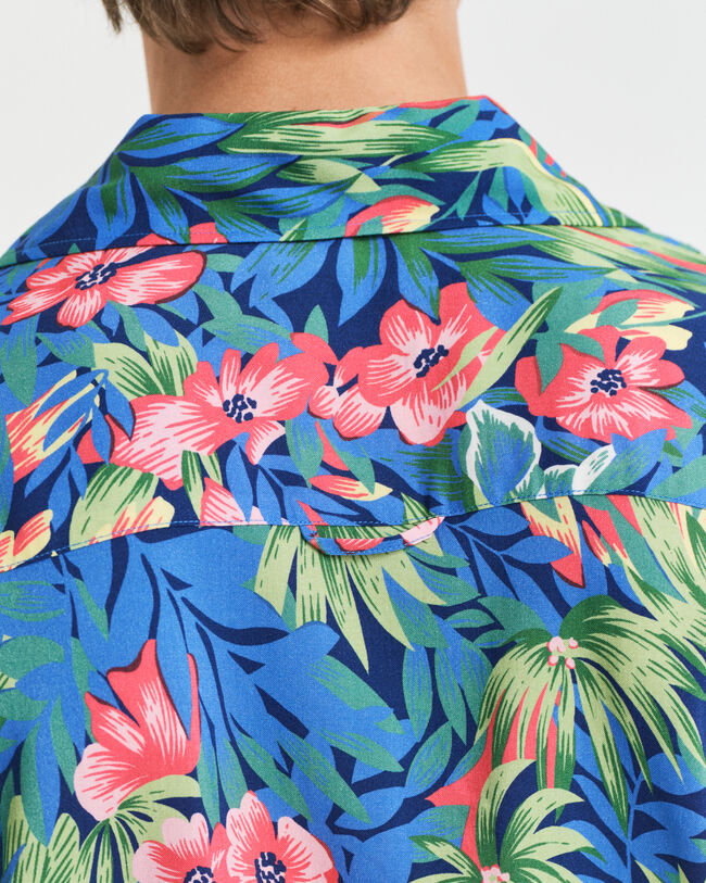 Camisa de manga corta Relaxed Fit con estampado tropical