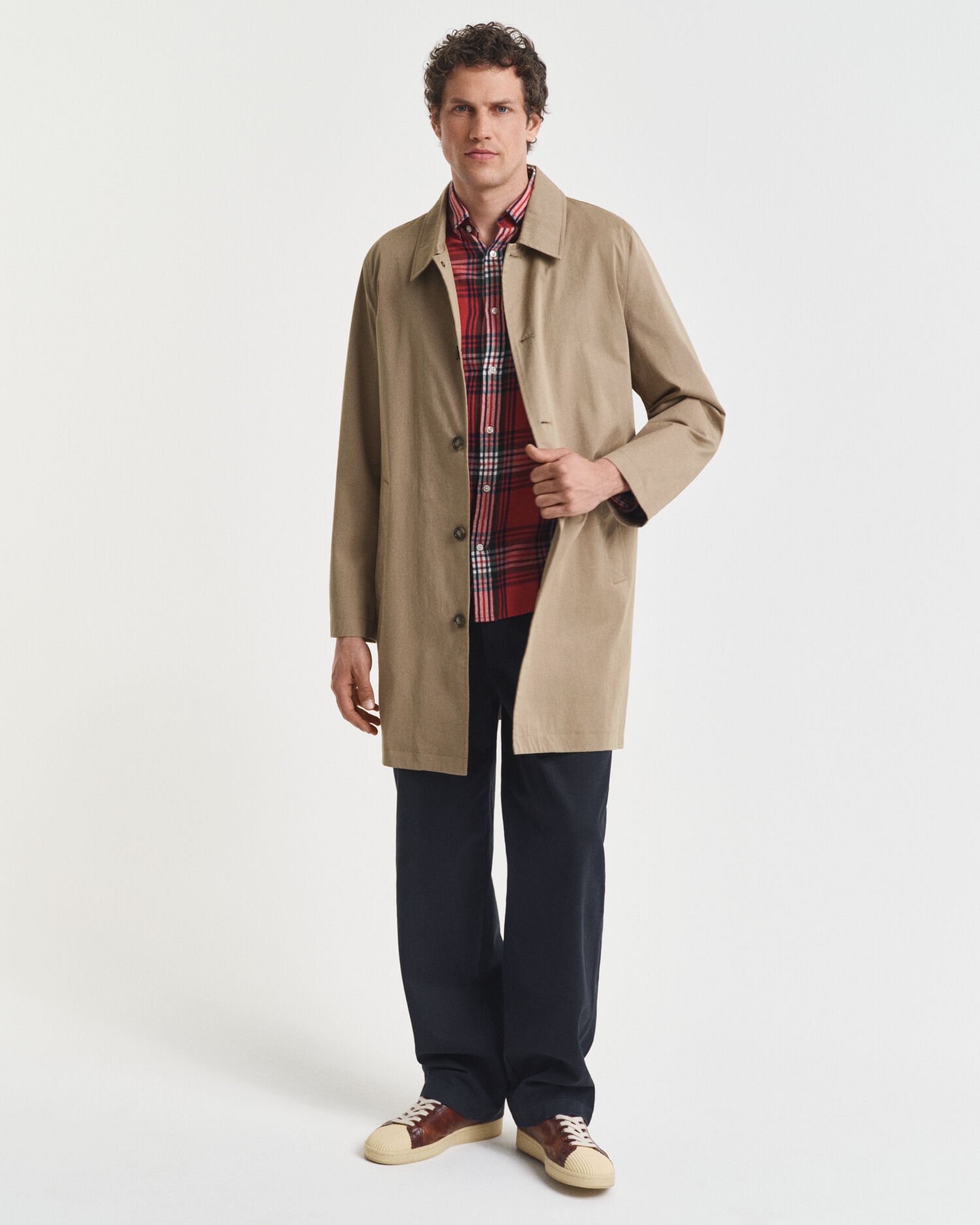 Camisa Regular Fit de franela Windblown a cuadros