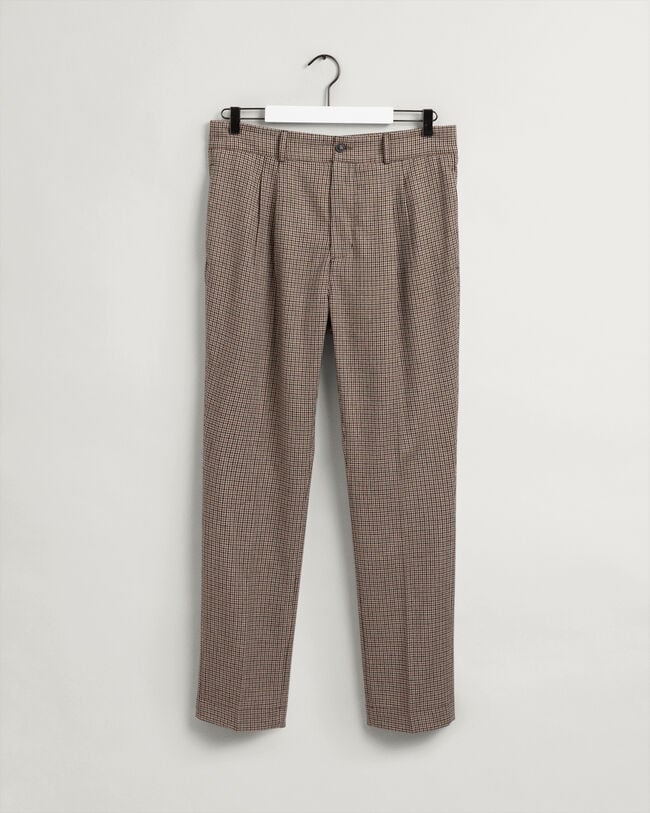 Pantalones de traje a cuadros con pinzas