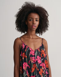 Maxivestido estampado de tirantes finos