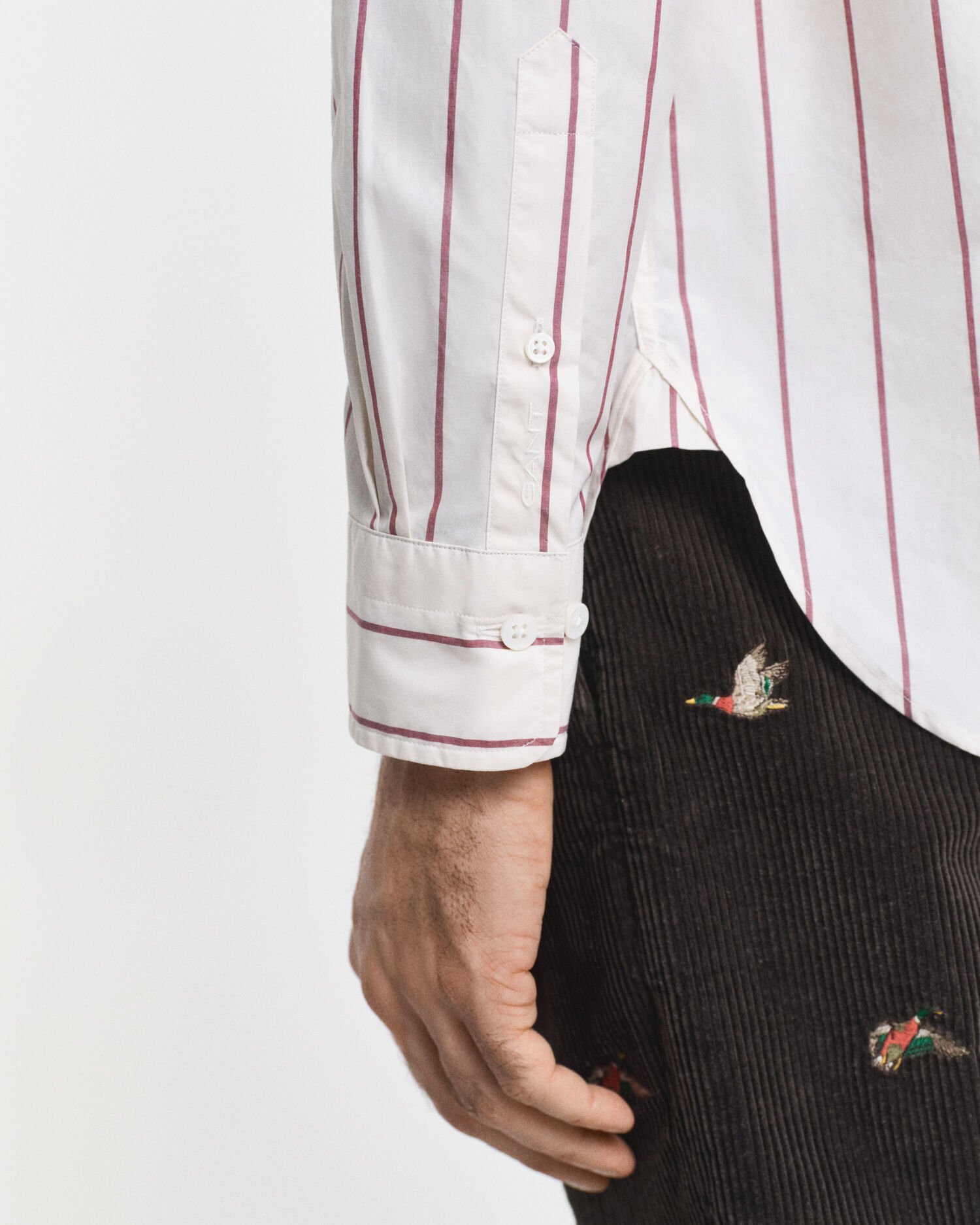 Camisa Relaxed Fit Heritage Poplin a rayas