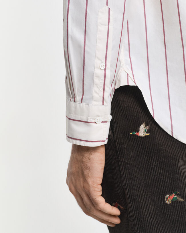 Camisa Relaxed Fit Heritage Poplin a rayas