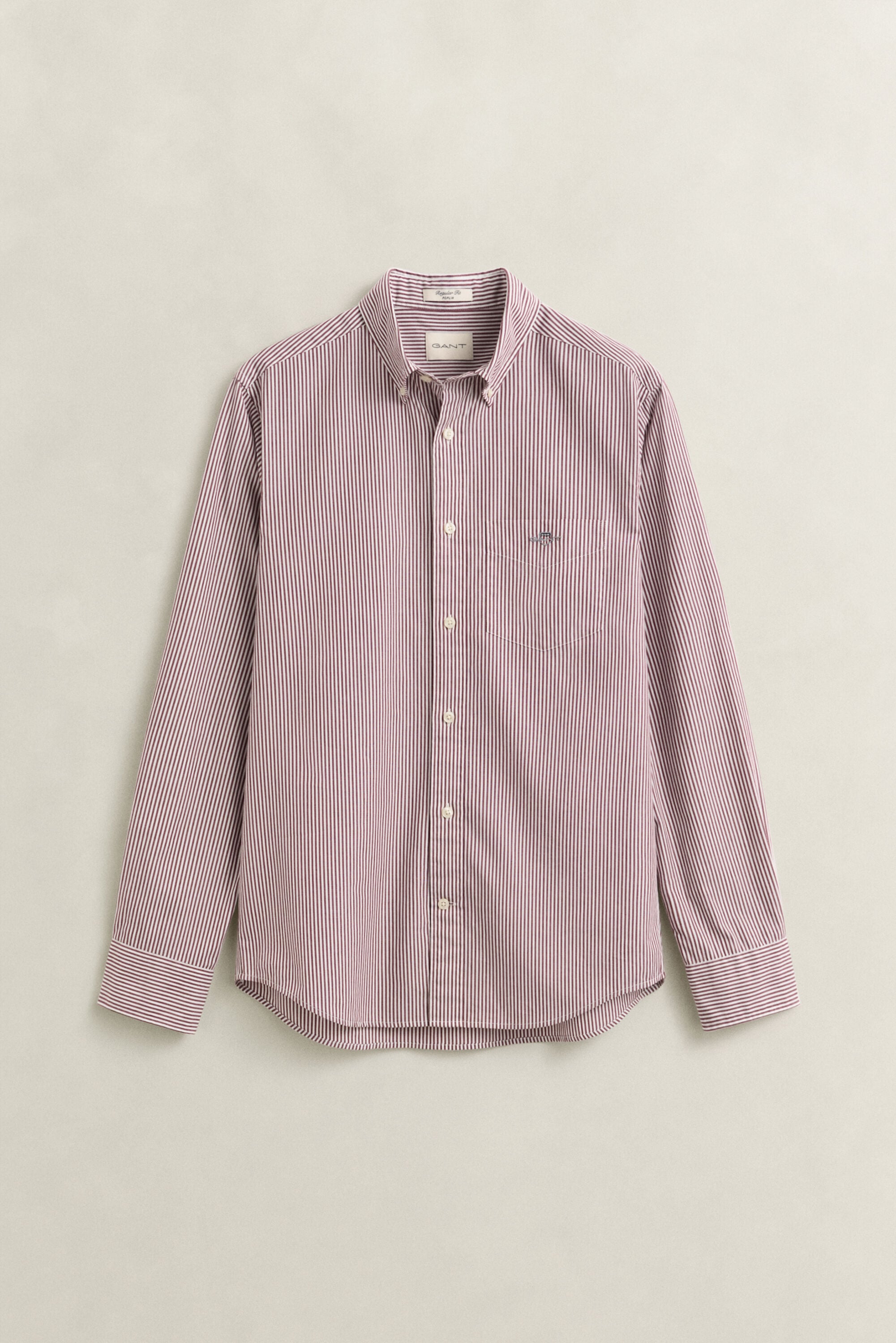 Camisa de popelina Regular Fit clásica de rayas