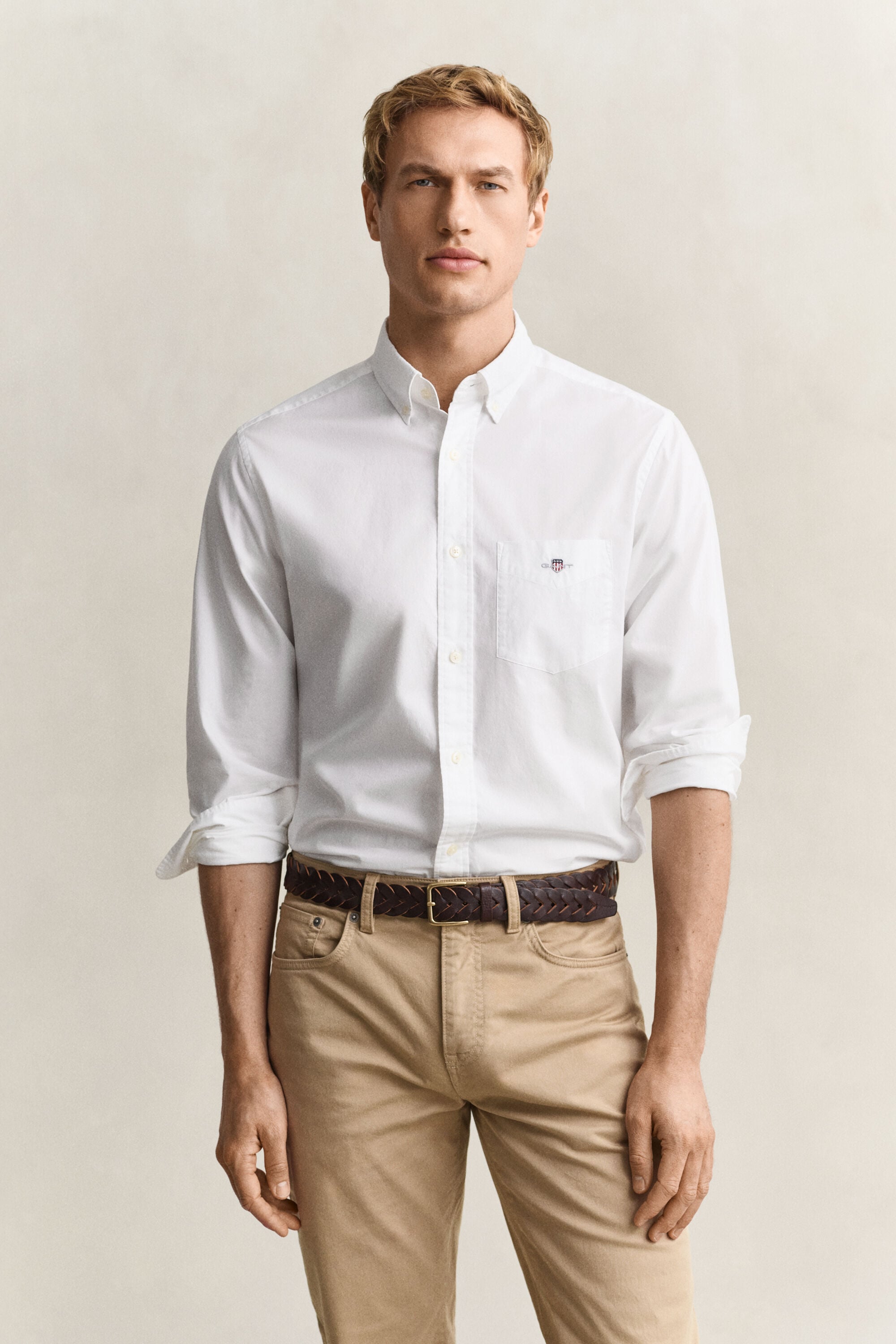 Camisa de popelina Regular Fit clásica