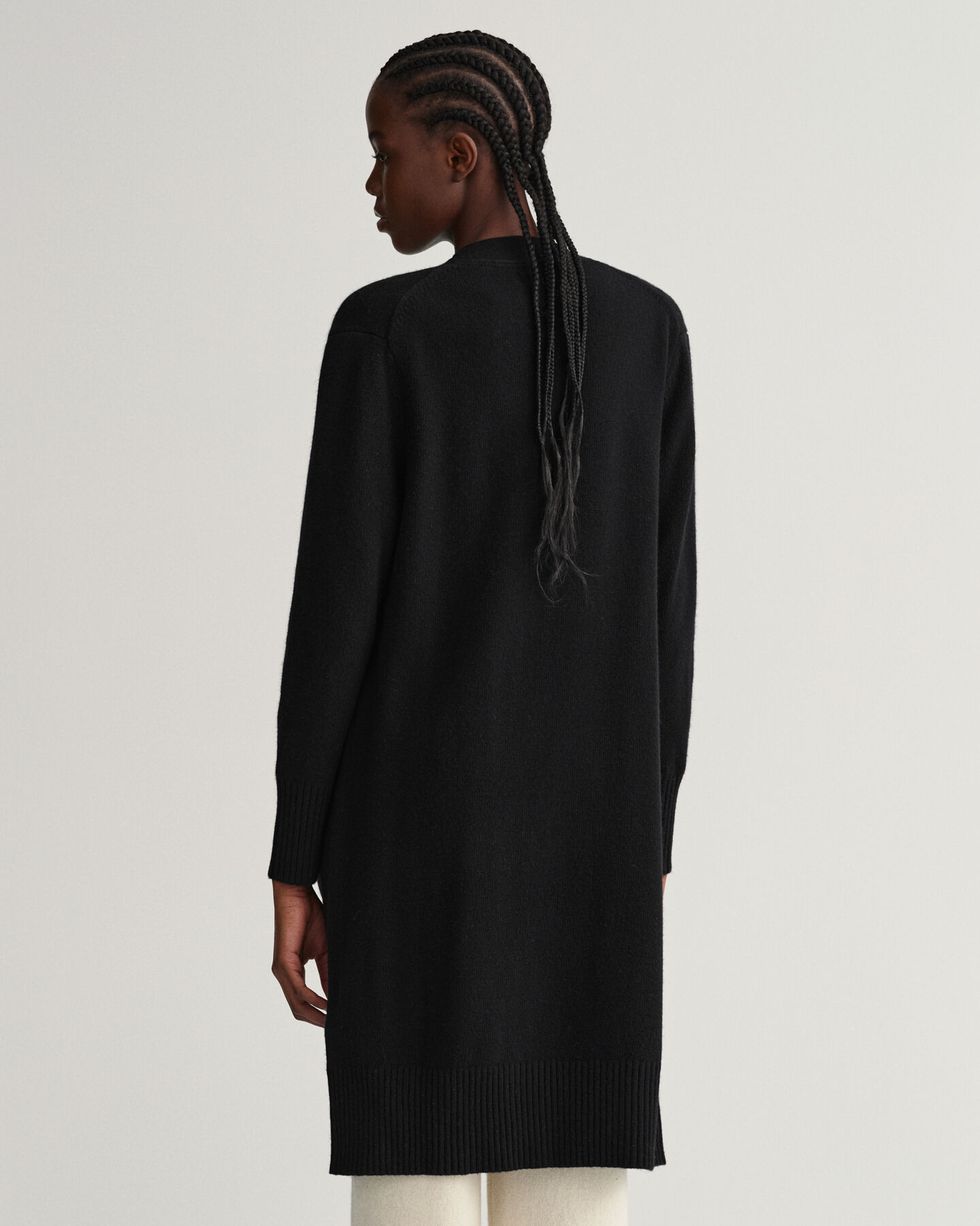 Cárdigan largo de lana