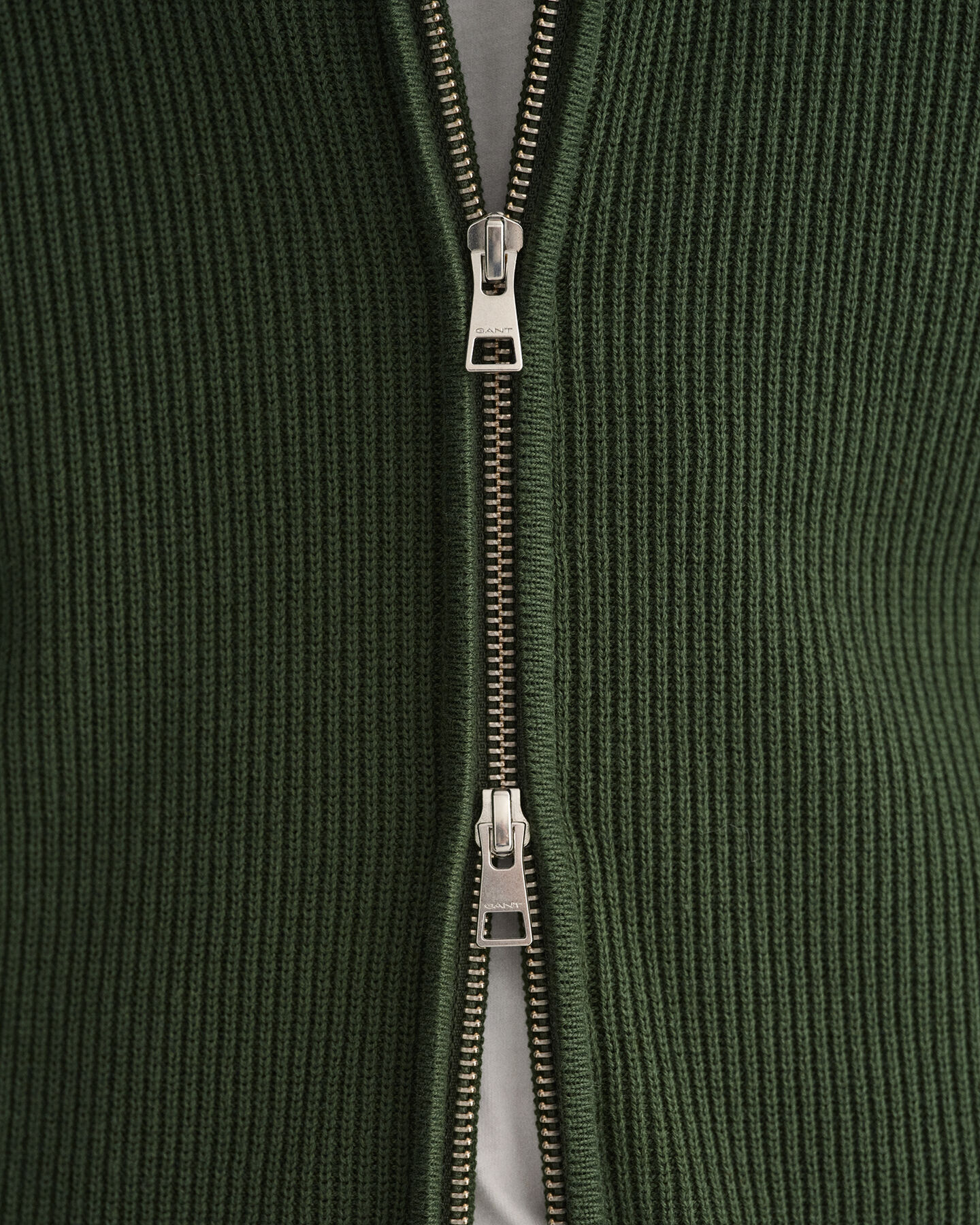 Jersey acanalado con cremallera completa Texture