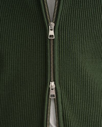 Jersey acanalado con cremallera completa Texture